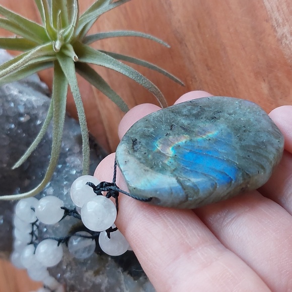 Labradorite Necklace, Quartz Necklace by Rust Belt Raised - Picture 3 of 16